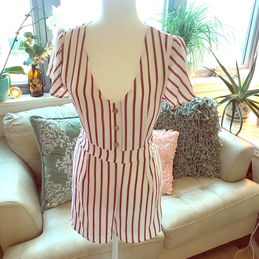 Red-Striped Romper